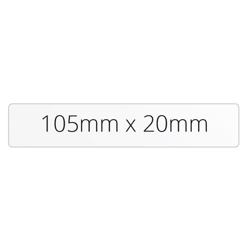 105mm x 20mm Rectangle - Premium Paper - Printed Labels & Stickers - StickerShop
