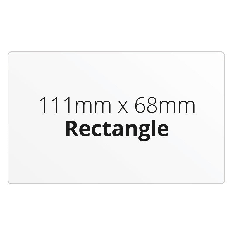 111mm x 68mm Rectangle - Premium Paper - Printed Labels & Stickers - StickerShop