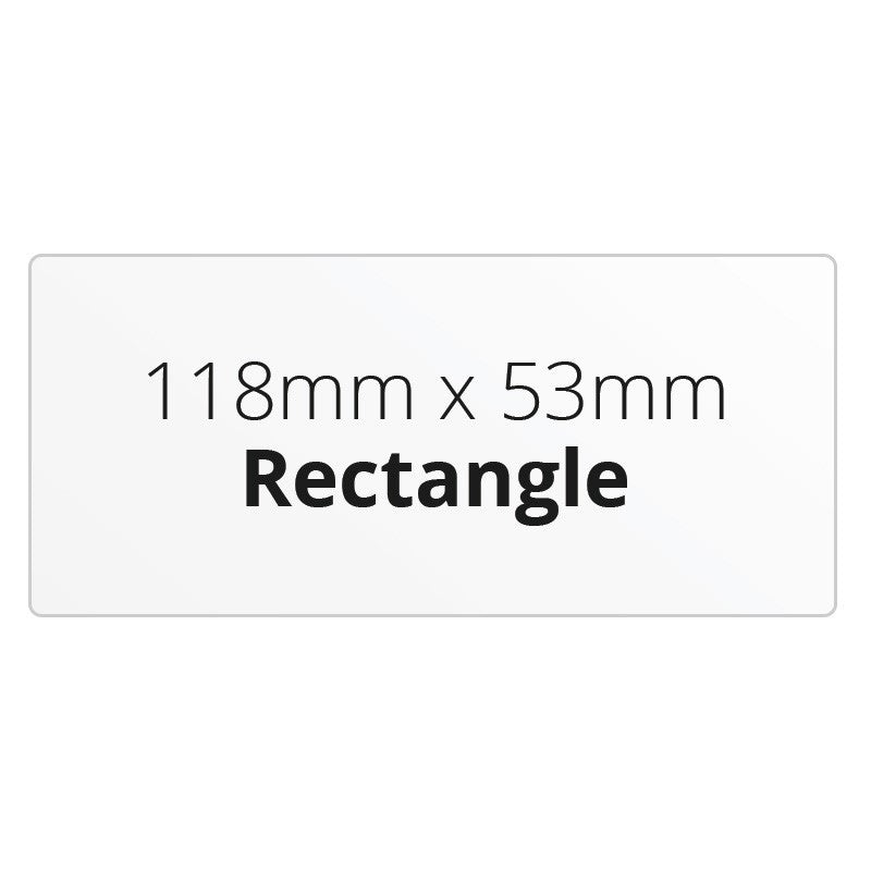 118mm x 53mm Rectangle - Premium Paper - Printed Labels & Stickers - StickerShop