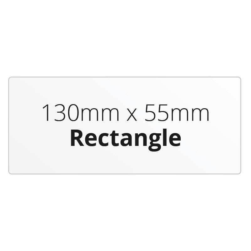 130mm x 55mm Rectangle - Premium Paper - Printed Labels & Stickers - StickerShop