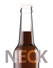 Beer Bottle Label Neck - Paper - 148mm x 20mm Overlap