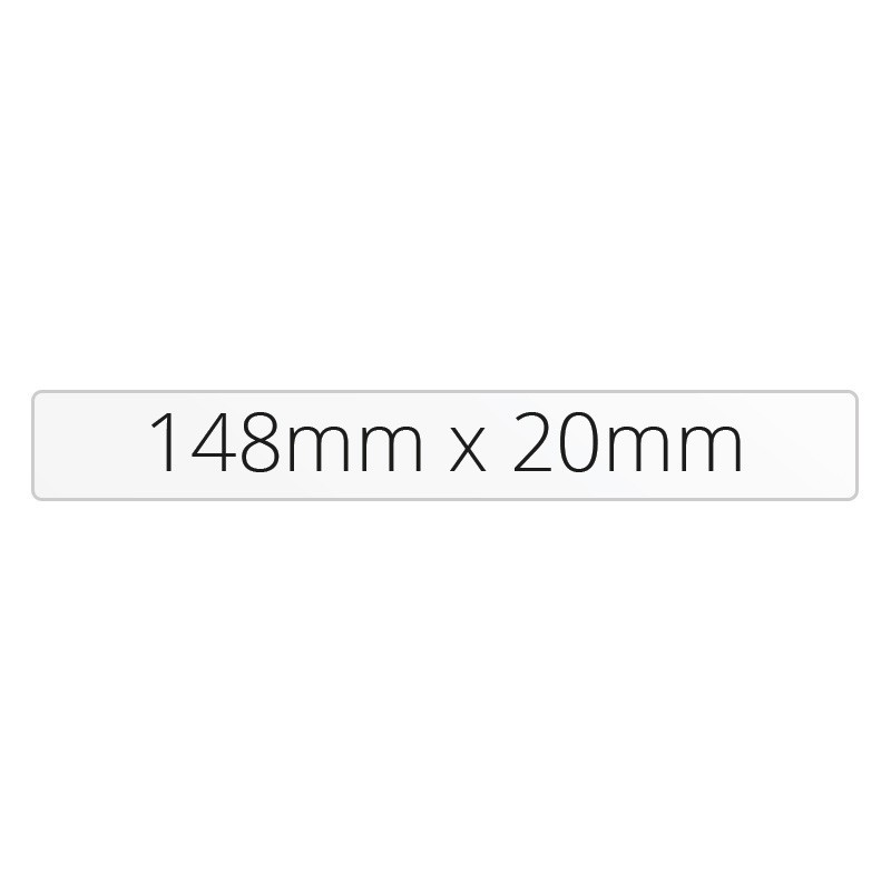 148mm x 20mm Rectangle - Premium Paper - Printed Labels & Stickers - StickerShop