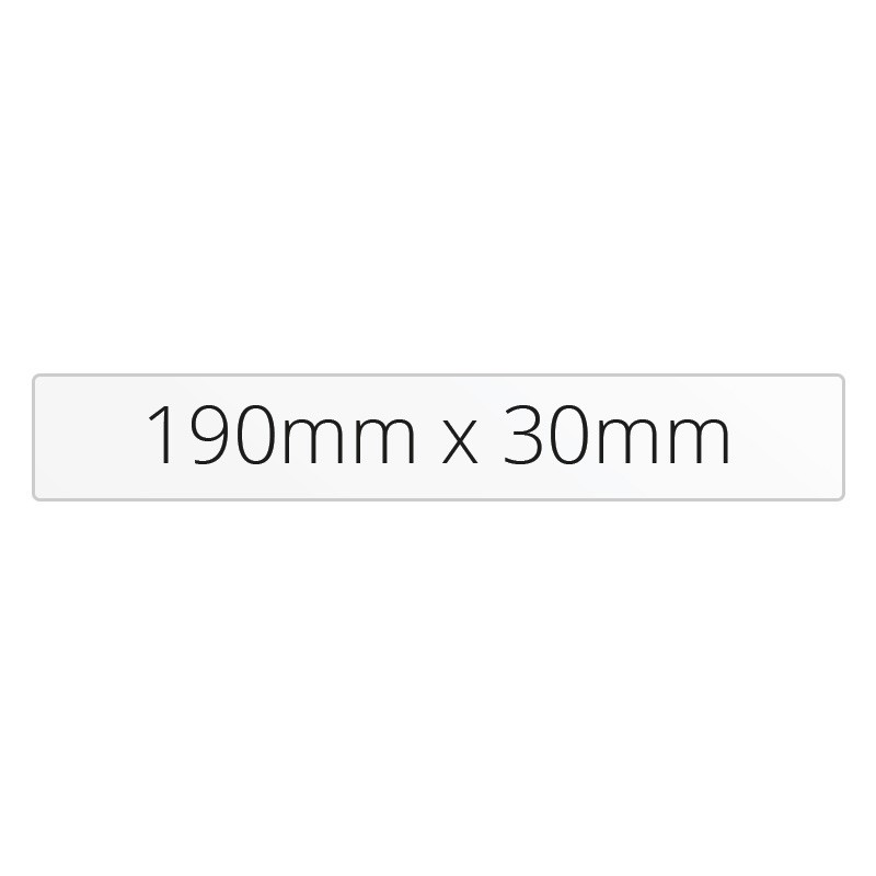 190mm x 30mm Rectangle - Premium Paper - Printed Labels & Stickers - StickerShop