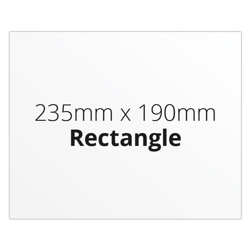 235mm x 190mm Rectangle - Premium Paper - Printed Labels & Stickers - StickerShop
