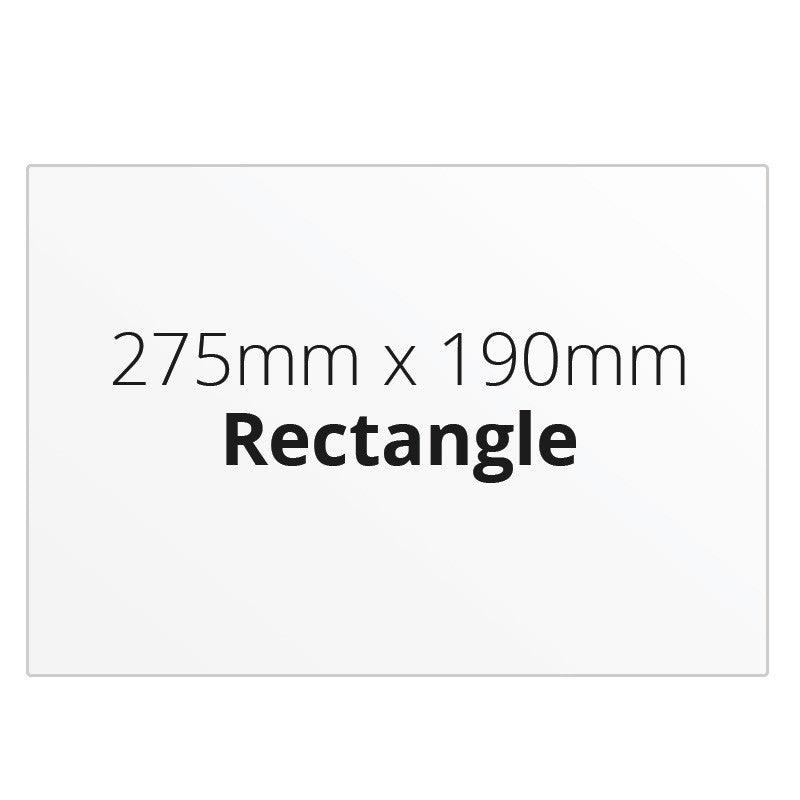 275mm x 190mm Rectangle - Premium Paper - Printed Labels & Stickers - StickerShop