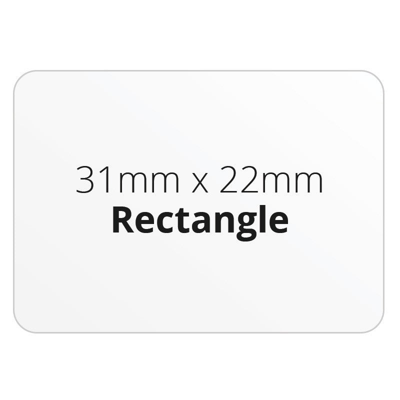 31mm x 22mm Rectangle - Premium Paper - Printed Labels & Stickers - StickerShop