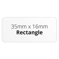 35mm x 16mm Rectangle - Premium Paper - Printed Labels & Stickers