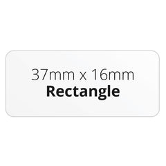37mm x 16mm Rectangle - Premium Paper - Printed Labels & Stickers