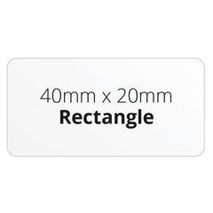 40mm x 20mm Rectangle - Premium Paper - Printed Labels & Stickers