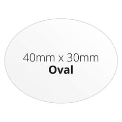 40mm x 30mm Oval - Premium Paper - Printed Labels & Stickers