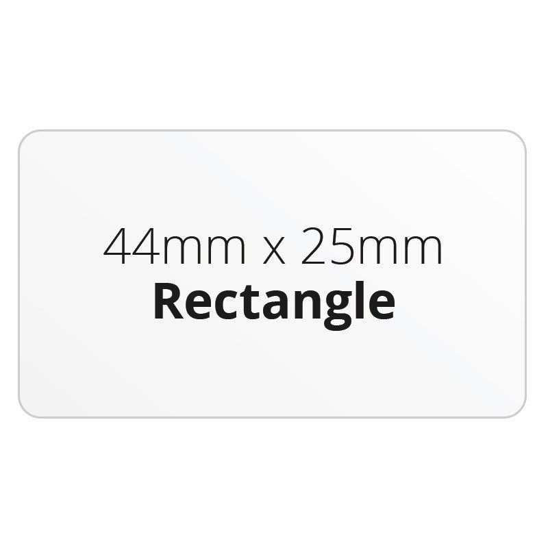 44mm x 25mm Rectangle - Premium Paper - Printed Labels & Stickers - StickerShop