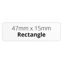 47mm x 15mm Rectangle - Premium Paper - Printed Labels & Stickers