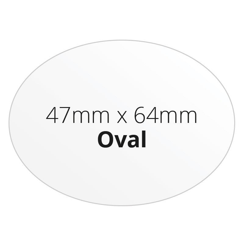 47mm X 64mm Oval - Premium Paper - Printed Labels & Stickers