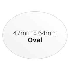 47mm x 64mm Oval - Premium Paper - Printed Labels & Stickers