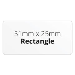 51mm x 25mm Rectangle - Premium Paper - Printed Labels & Stickers