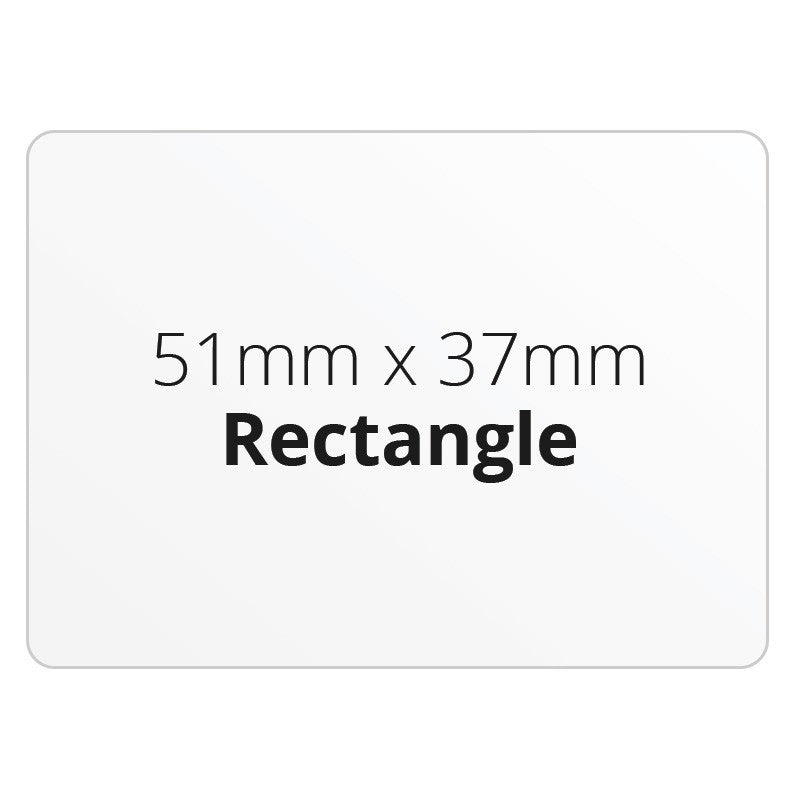 51mm x 37mm Rectangle - Premium Paper - Printed Labels & Stickers - StickerShop
