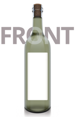 Wine Bottle Label Front - Paper - 55mm x 130mm Rectangle