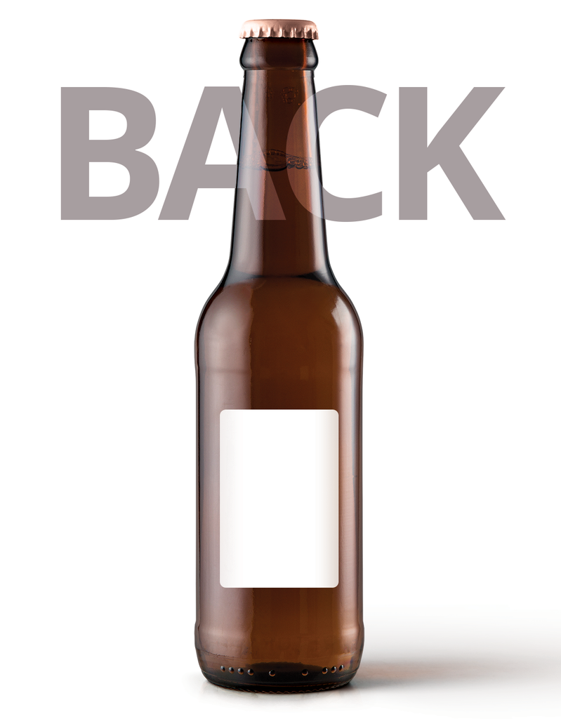 Printed Beer Bottle Label - 60mm x 40mm