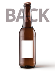 Beer Bottle Label Back - Paper - 60mm x 40mm Rectangle
