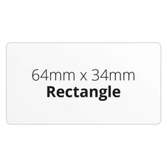 64mm x 34mm Rectangle - Premium Paper - Printed Labels & Stickers