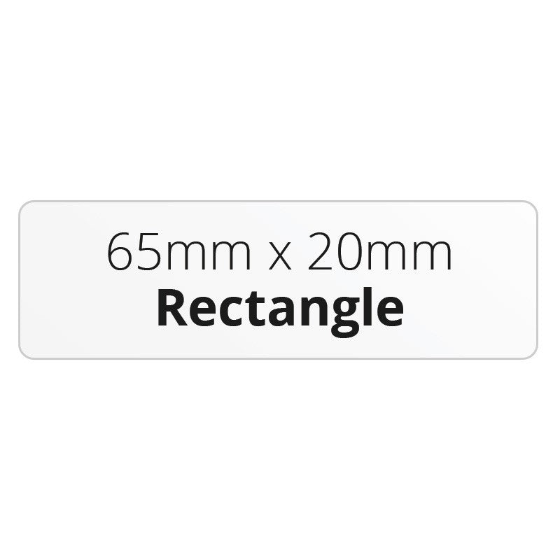 65mm X 20mm Rectangle - Premium Paper - Printed Labels & Stickers