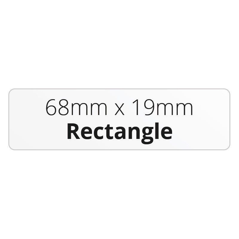 68mm X 19mm Rectangle - Premium Paper - Printed Labels & Stickers