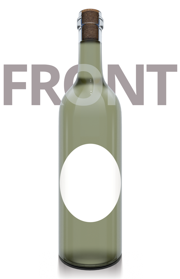 Printed Wine Bottle Label - 70mm x 90mm