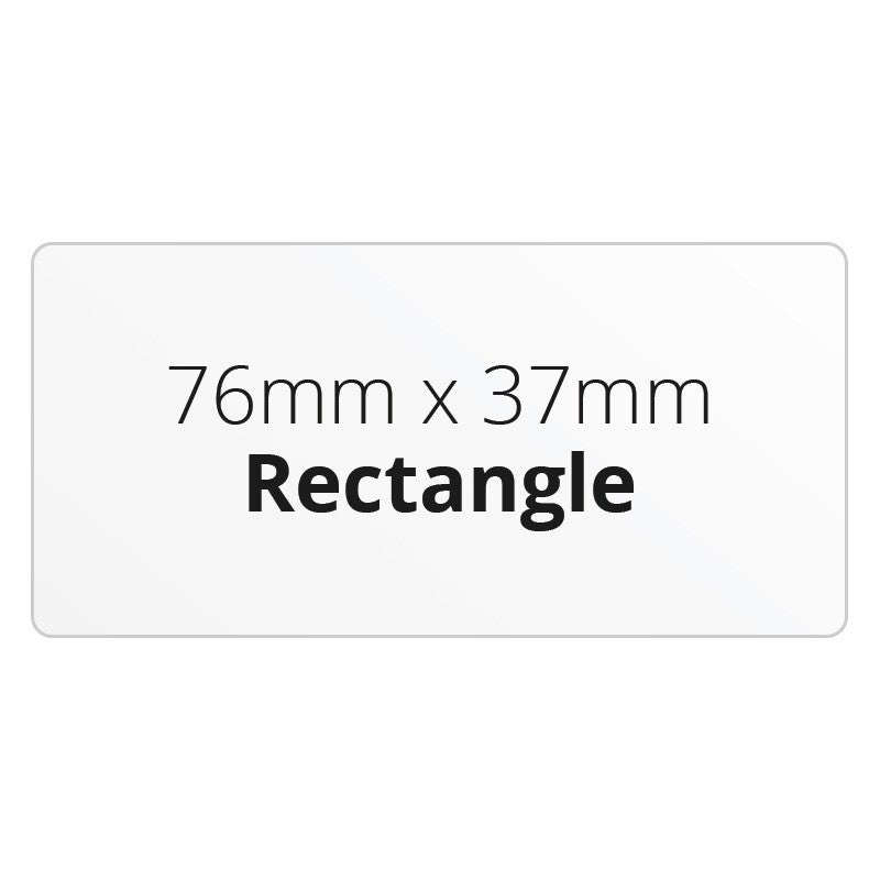 76mm X 37mm Rectangle - Premium Paper - Printed Labels & Stickers