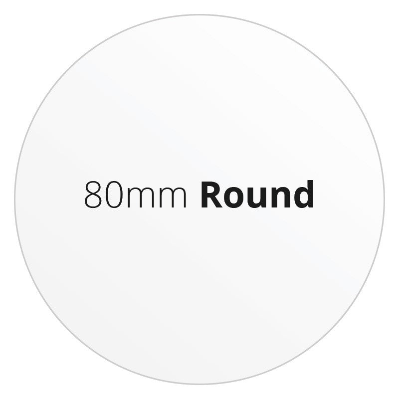 80mm Round - Premium Paper - Printed Labels & Stickers