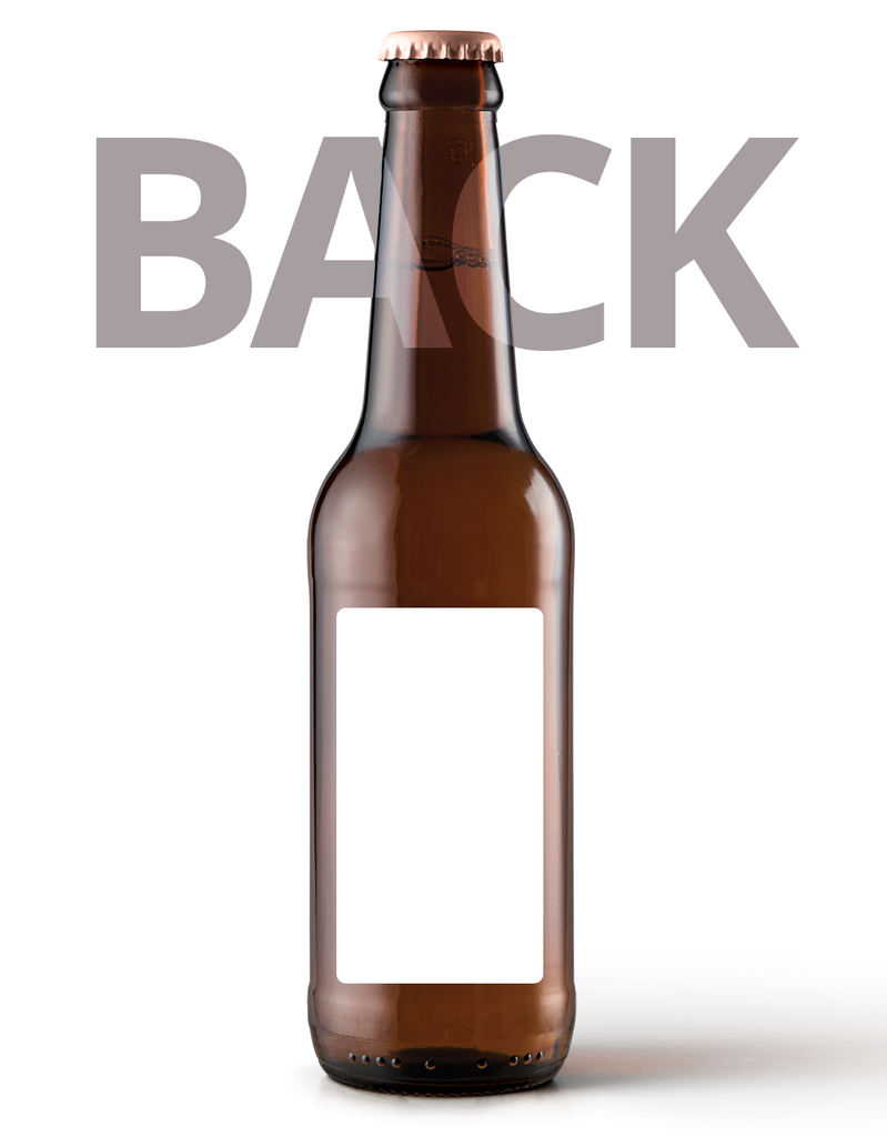 Printed Beer Bottle Label - 80mm x 44mm