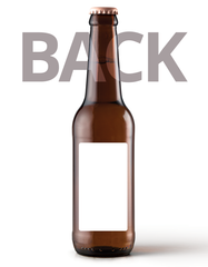 Beer Bottle Label Back - Paper - 80mm x 44mm Rectangle