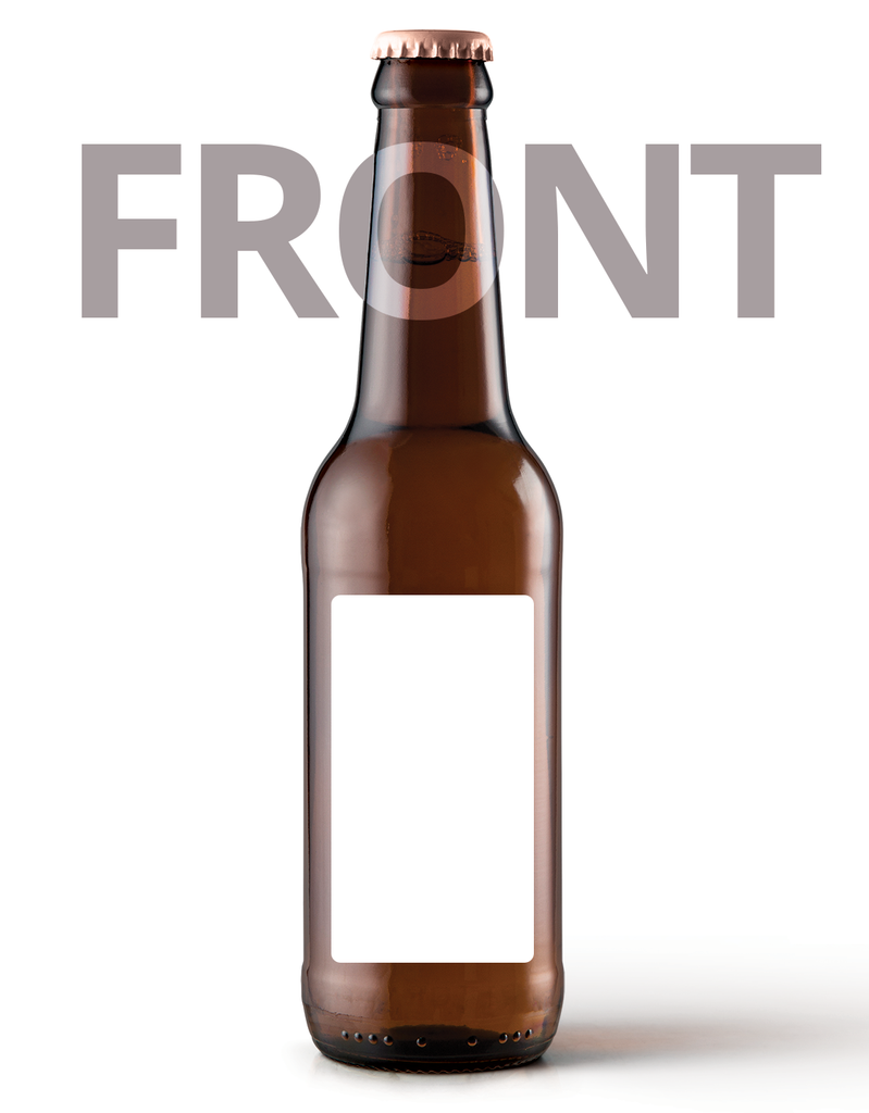 Printed Beer Bottle Label - 80mm x 44mm