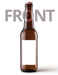 Beer Bottle Label Front - Paper - 80mm x 44mm Rectangle