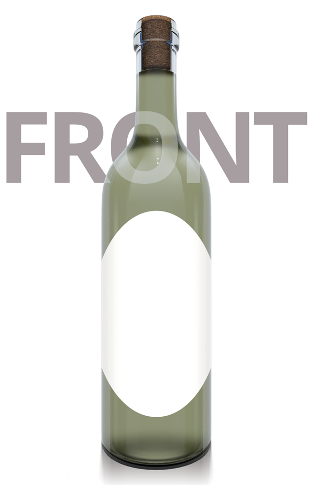 Printed Wine Bottle Label - 90mm x 136mm