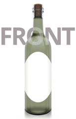 Wine Bottle Label Front - Paper - 90mm x 136mm Oval