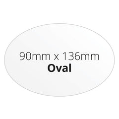 90mm x 136mm Oval - Premium Paper - Printed Labels & Stickers