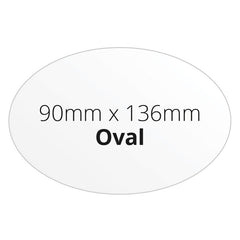 90mm x 136mm Oval - Premium Paper - Printed Labels & Stickers