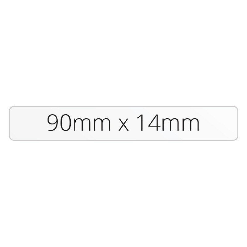 90mm x 14mm Rectangle - Premium Paper - Printed Labels & Stickers - StickerShop