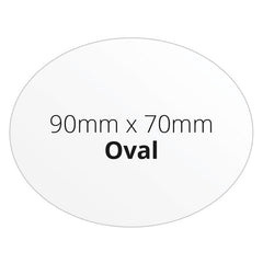 90mm x 70mm Oval - Premium Paper - Printed Labels & Stickers