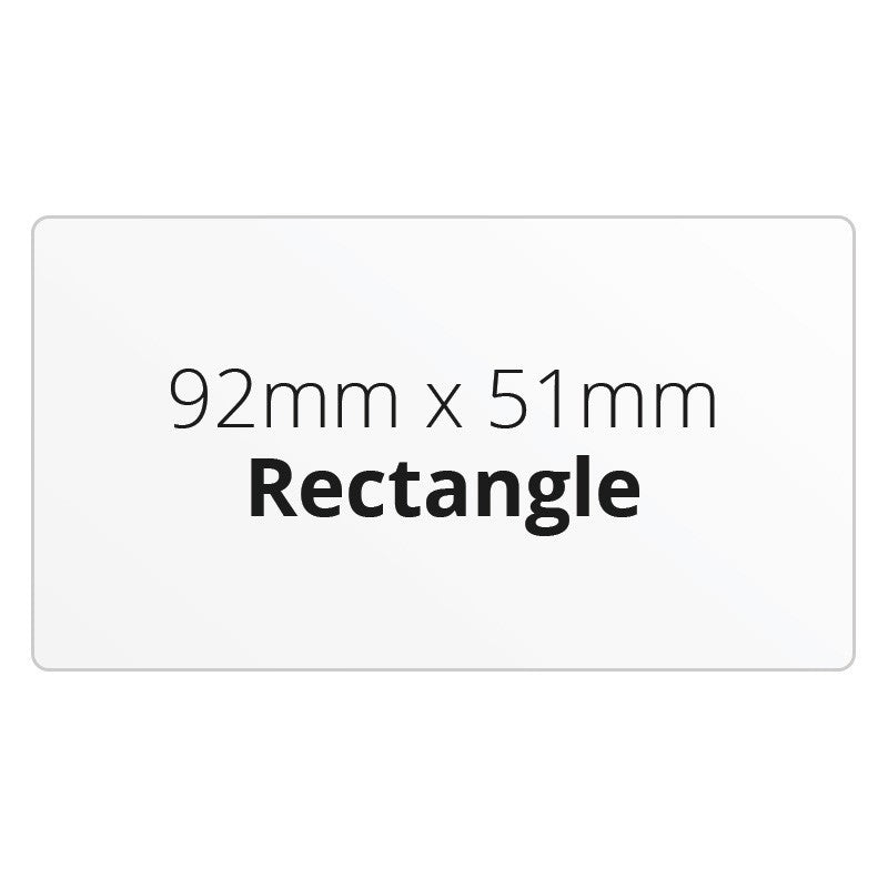 92mm x 51mm Rectangle - Premium Paper - Printed Labels & Stickers - StickerShop