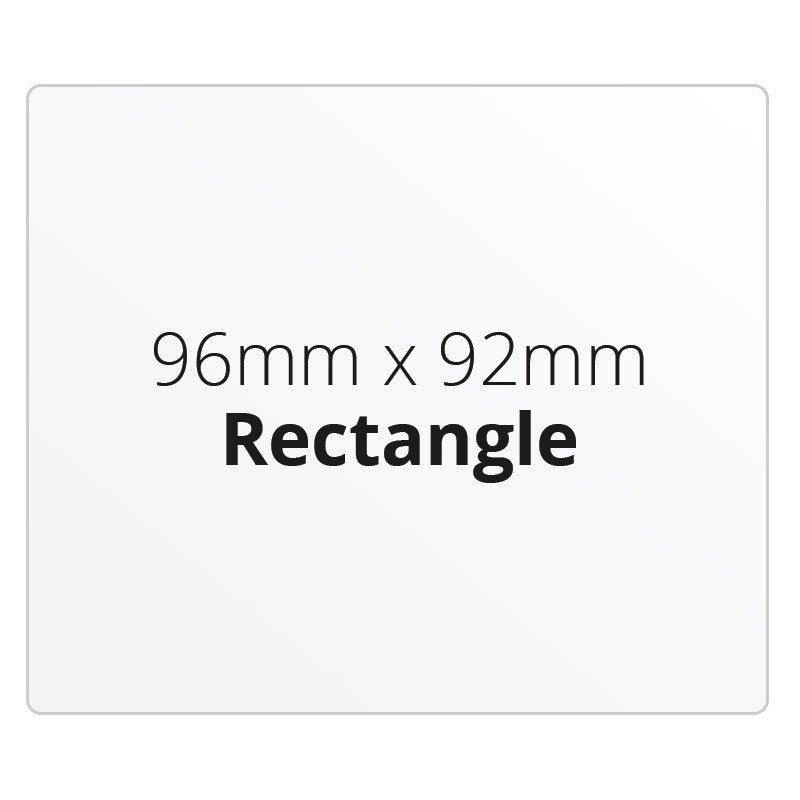 96mm x 92mm Rectangle - Premium Paper - Printed Labels & Stickers - StickerShop