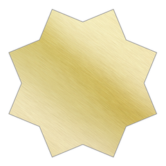 Custom Shape - Brushed Gold Vinyl - Printed Labels & Stickers