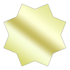 Custom Shape - Mirrored Gold Vinyl - Printed Labels & Stickers