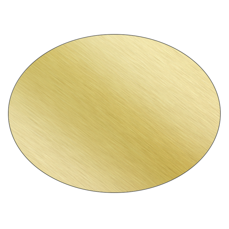 Oval - Brushed Gold Vinyl - Printed Labels & Stickers - StickerShop