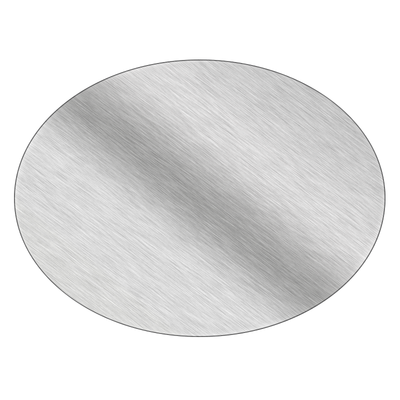 Oval - Brushed Silver Vinyl - Printed Labels & Stickers - StickerShop