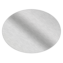 Oval - Brushed Silver Vinyl - Printed Labels & Stickers