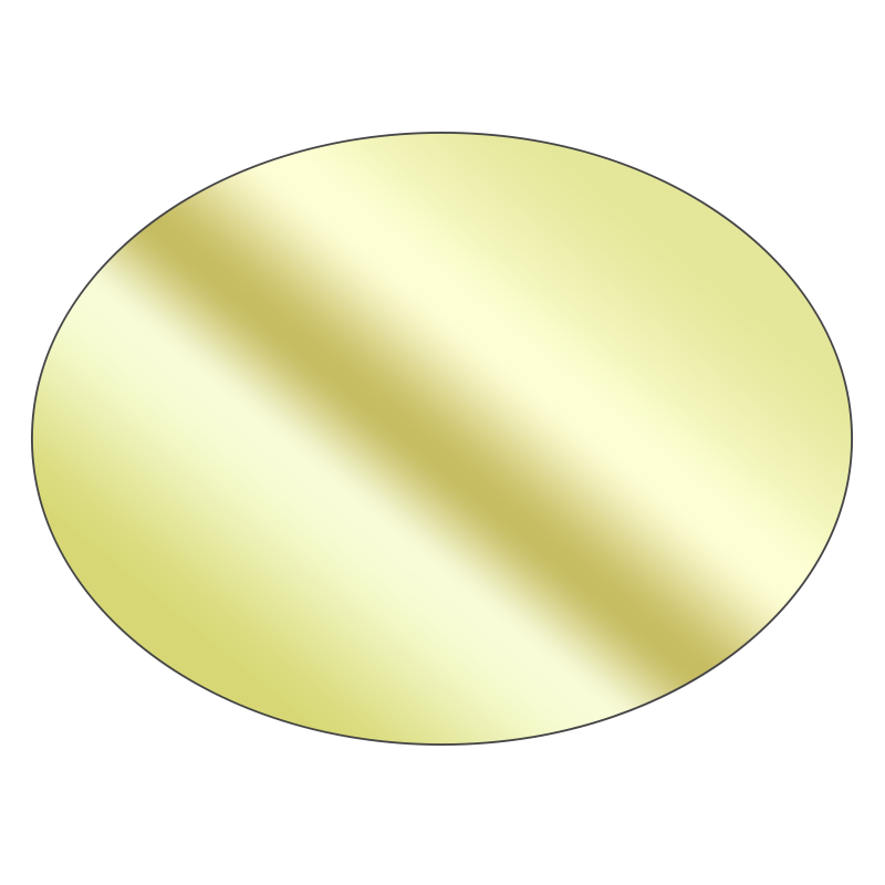 Oval - Mirrored Gold Vinyl - Printed Labels & Stickers - StickerShop
