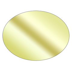 Oval - Mirrored Gold Vinyl - Printed Labels & Stickers