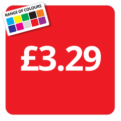 £3.29 Printed Price Sticker - 25mm Square