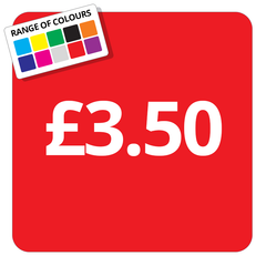 £3.50 Printed Price Sticker - 25mm Square